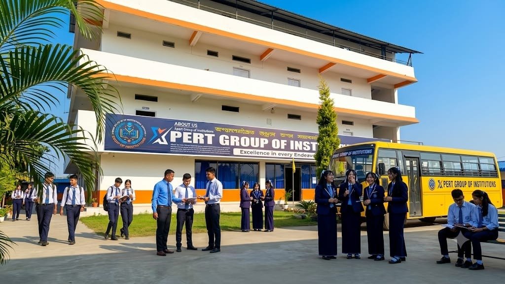 XGI School Campus Building & Students